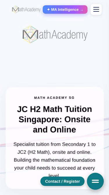 Screenshot of mathacademy.sg