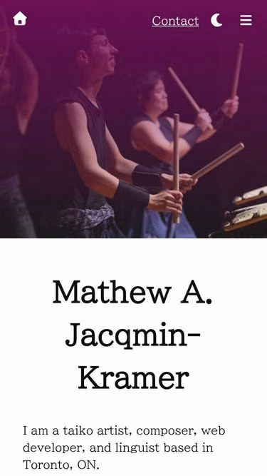 Screenshot of mathew.coffee