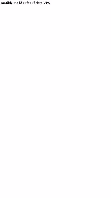 Screenshot of matilde.me