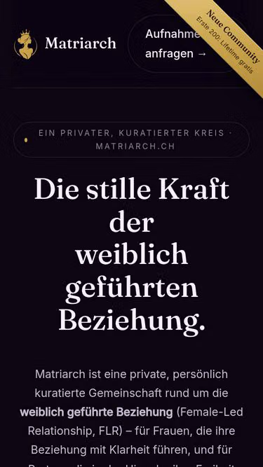 Screenshot of matriarch.ch