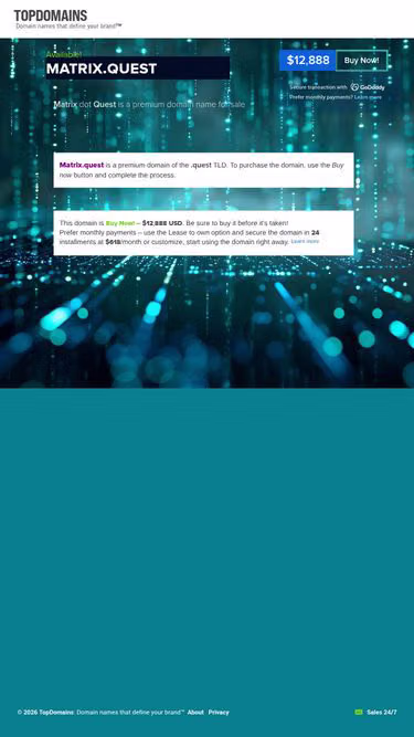 Screenshot of matrix.quest