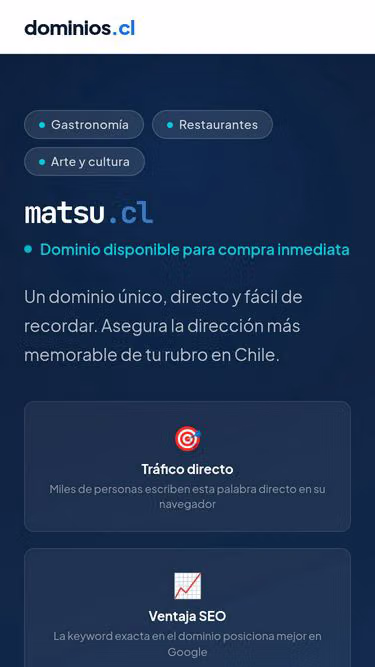 Screenshot of matsu.cl
