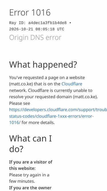 Screenshot of matt.co.ke