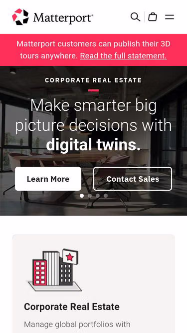 Screenshot of matterport.io