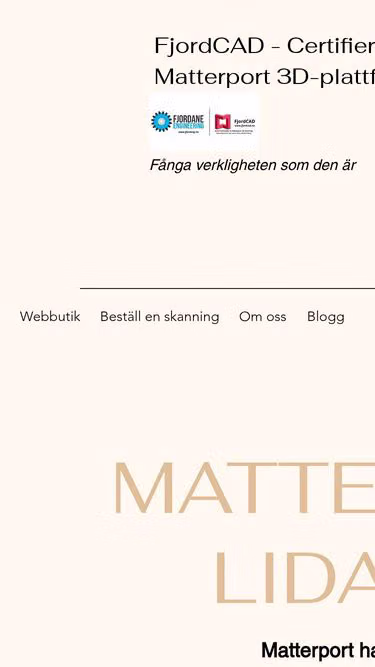 Screenshot of matterport.se