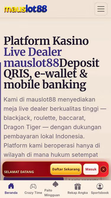 Screenshot of mauslot88.app