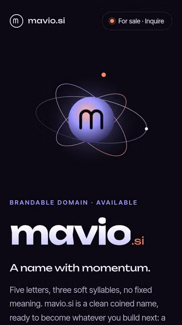 Screenshot of mavio.si