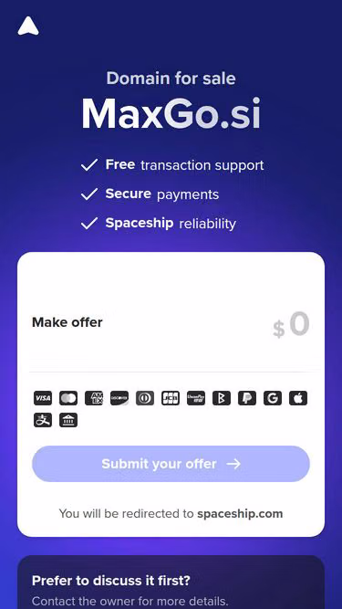 Screenshot of maxgo.si