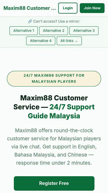 Screenshot of maxim88.support