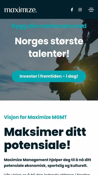 Screenshot of maximize.no