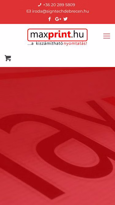 Screenshot of maxprint.hu