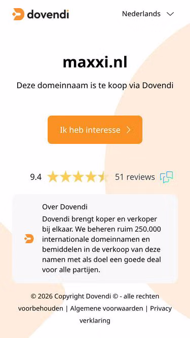 Screenshot of maxxi.nl