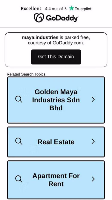 Screenshot of maya.industries