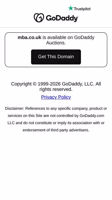 Screenshot of mba.co.uk