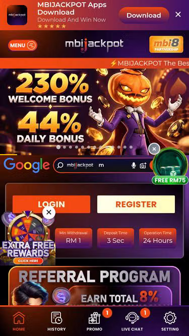 Screenshot of mbijackpot.com