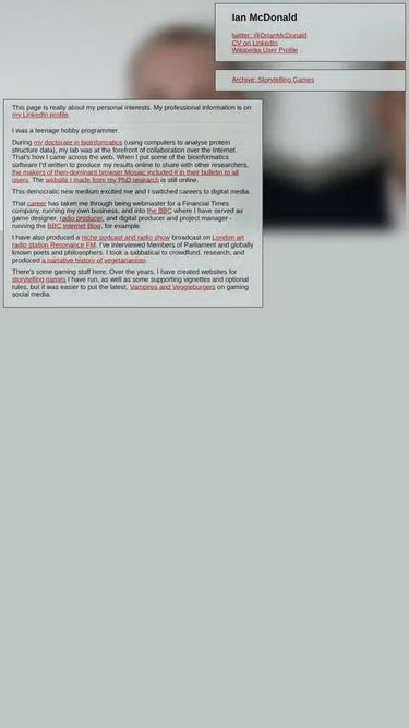 Screenshot of mcdonald.me.uk