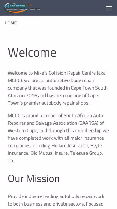 Screenshot of mcrc.co.za