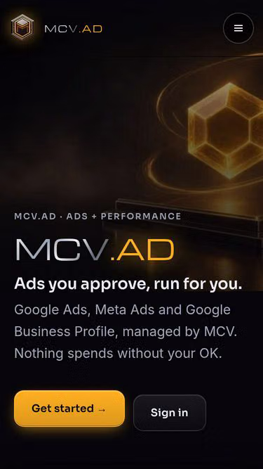 Screenshot of mcv.ad