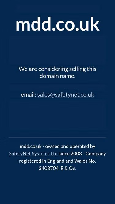 Screenshot of mdd.co.uk