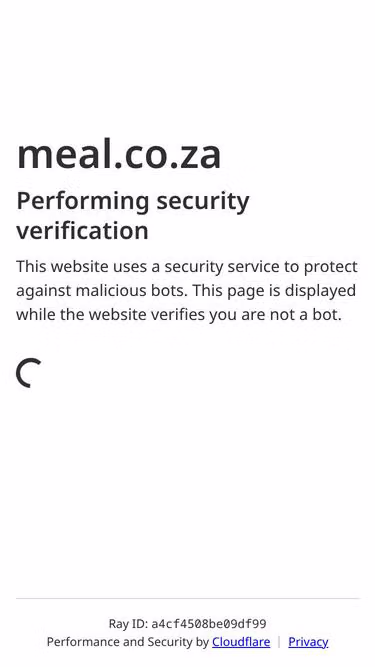 Screenshot of meal.co.za