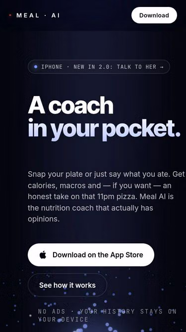Screenshot of meal.ia.br
