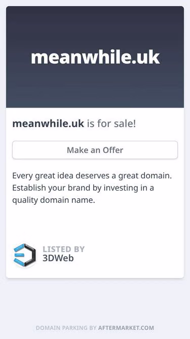 Screenshot of meanwhile.uk