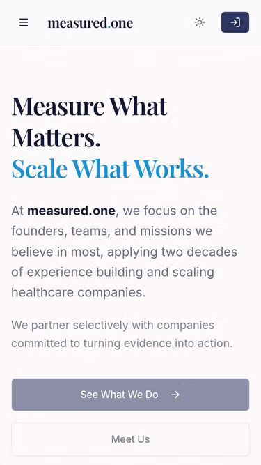 Screenshot of measured.one