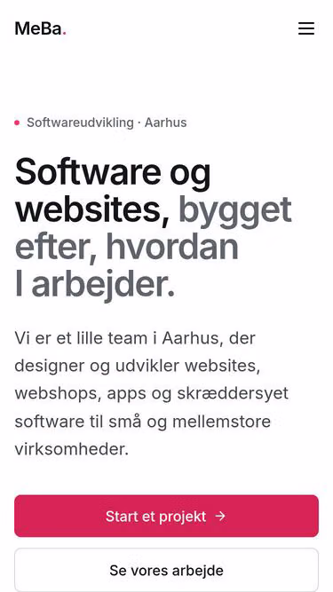 Screenshot of meba.dk