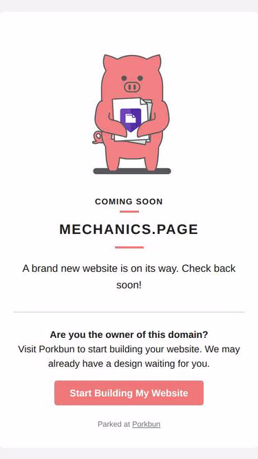 Screenshot of mechanics.page