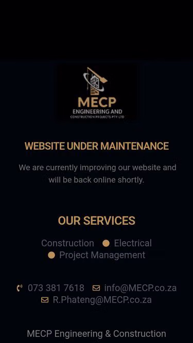 Screenshot of mecp.co.za