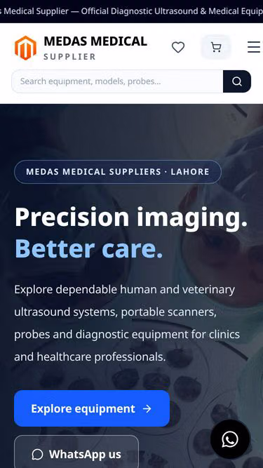Screenshot of medas.pk