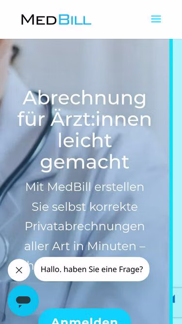 Screenshot of medbill.de