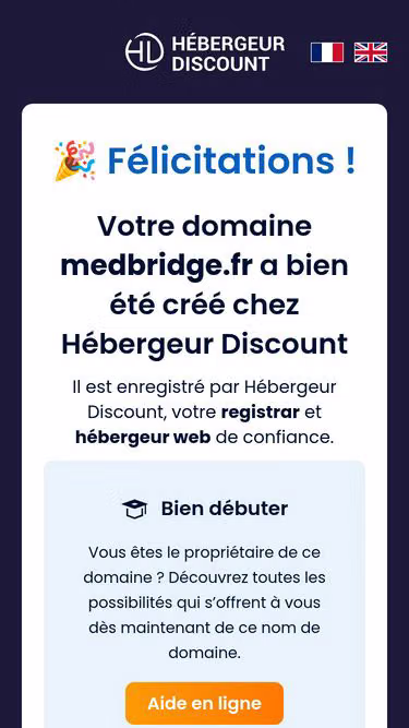Screenshot of medbridge.fr