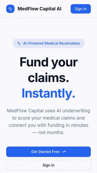Screenshot of medflow.capital