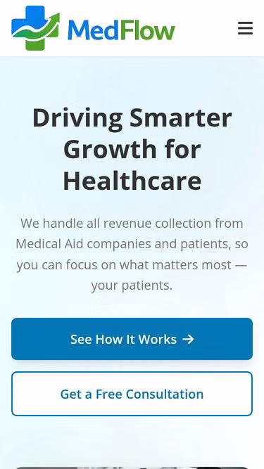 Screenshot of medflow.co.za