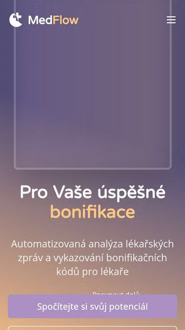 Screenshot of medflow.cz