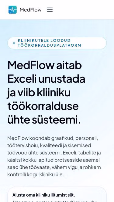Screenshot of medflow.ee
