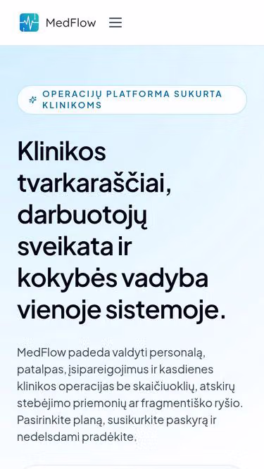 Screenshot of medflow.lt