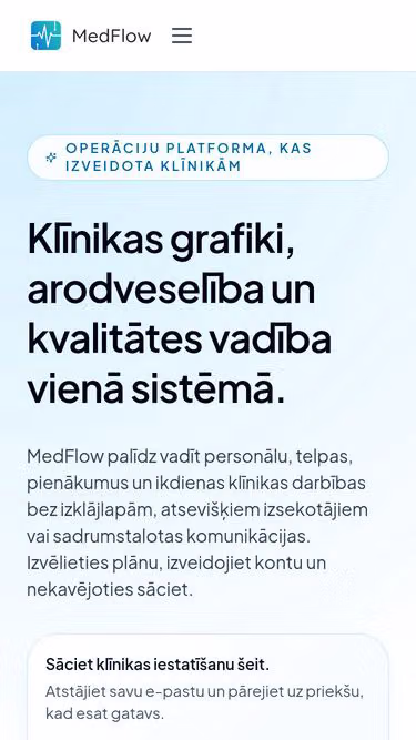 Screenshot of medflow.lv