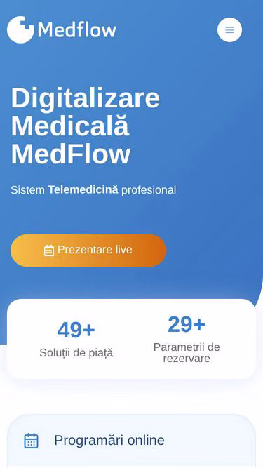 Screenshot of medflow.ro