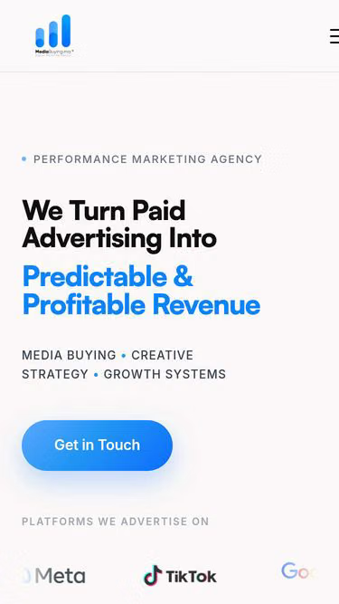 Screenshot of mediabuying.ma