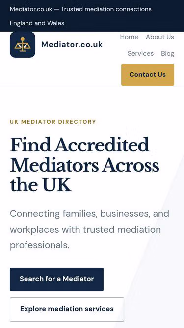Screenshot of mediator.co.uk