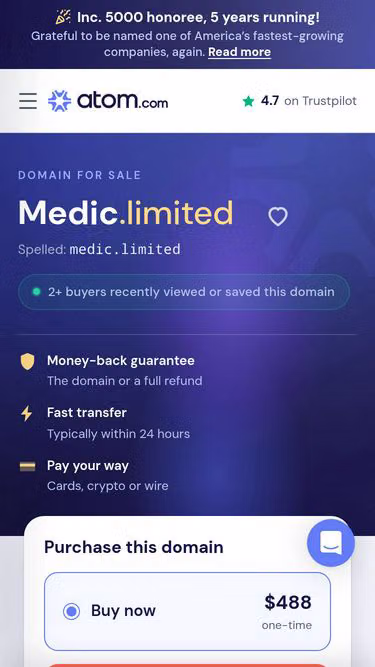 Screenshot of medic.limited