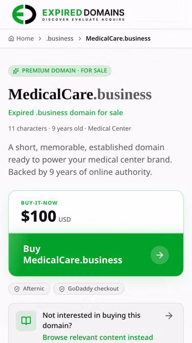 Screenshot of medicalcare.business
