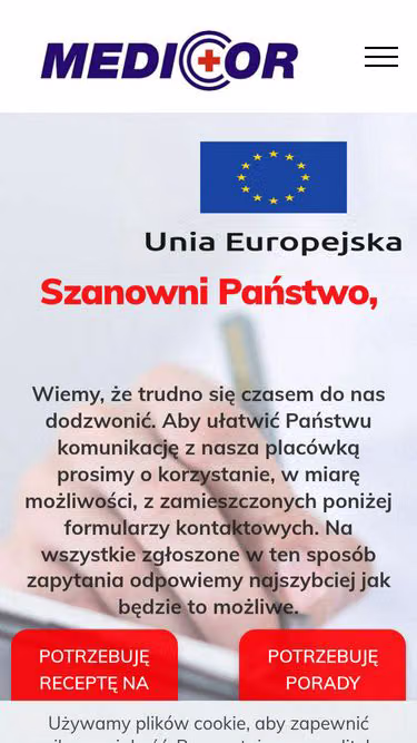 Screenshot of medicor.org.pl