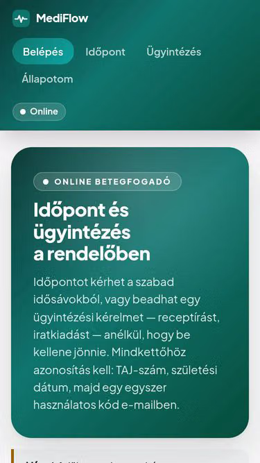 Screenshot of mediflow.hu