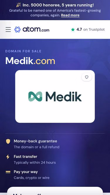 Screenshot of medik.com