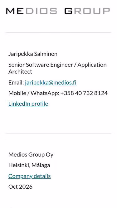 Screenshot of medios.fi