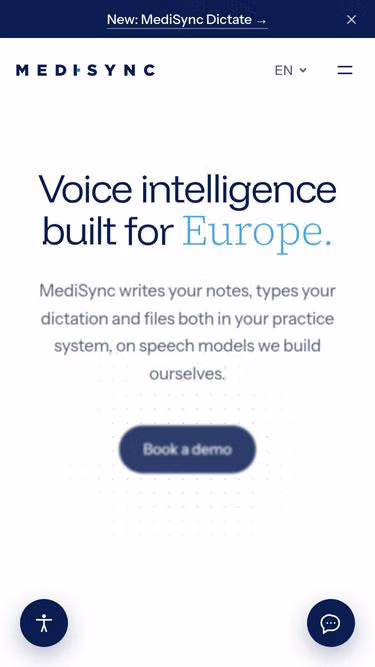 Screenshot of medisync.me