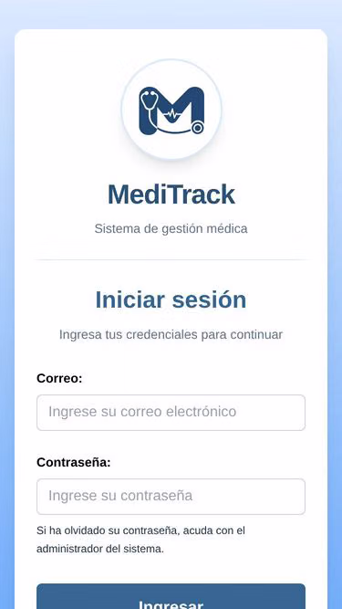 Screenshot of meditrack.com.mx